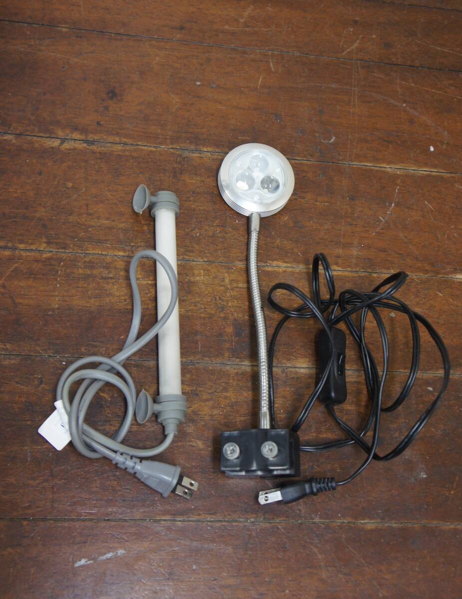 中古品☆水槽用☆ヒーター☆スタンドライト☆２つセット売り☆☆５０６Ｓ４－Ｅ１７２２１
