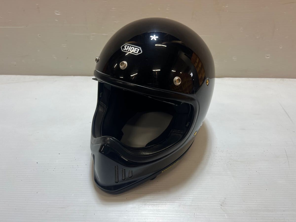1円スタート 255-3-2 使用少 品薄入手困難 SHOEI ショウエイ ヘルメット EX-ZERO ツヤありブラック サイズS 