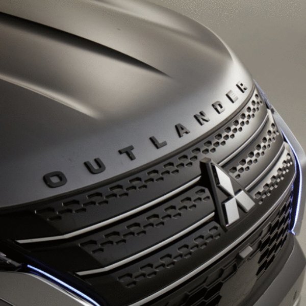 三菱 純正 ボンネットエンブレム フロントレターエンブレム ブラック アウトランダー PHEV GN系 21y- 1臺分 MZ553018EX