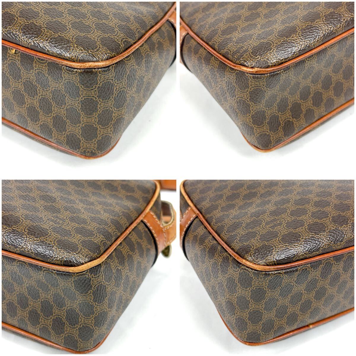  Celine CELINE Mini сумка на плечо Macadam рисунок Brown Trio mf небольшая сумочка наклонный .. Cross сумка "body" 