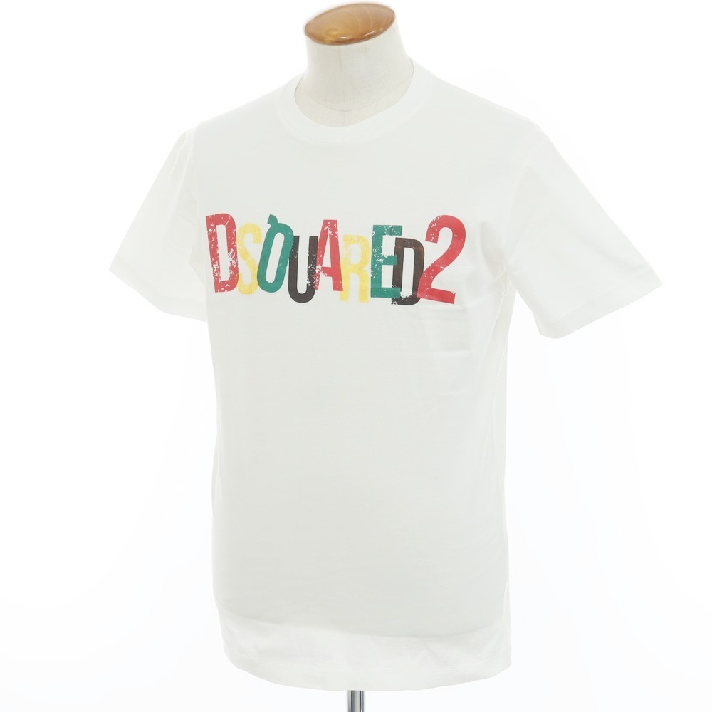 【新品】ディースクエアード DSQUARED2 コットン クルーネック 半袖Ｔシャツ ホワイト【サイズM】