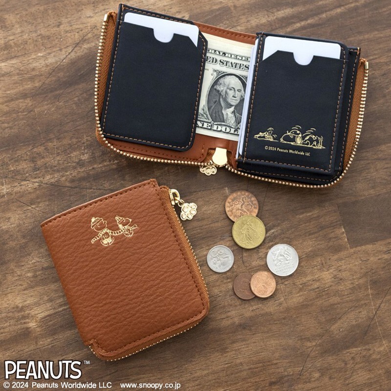 + 95 SNOOPYYEAR OF THE SNAKE compact кошелек BROWN стоимость доставки 270 иен 