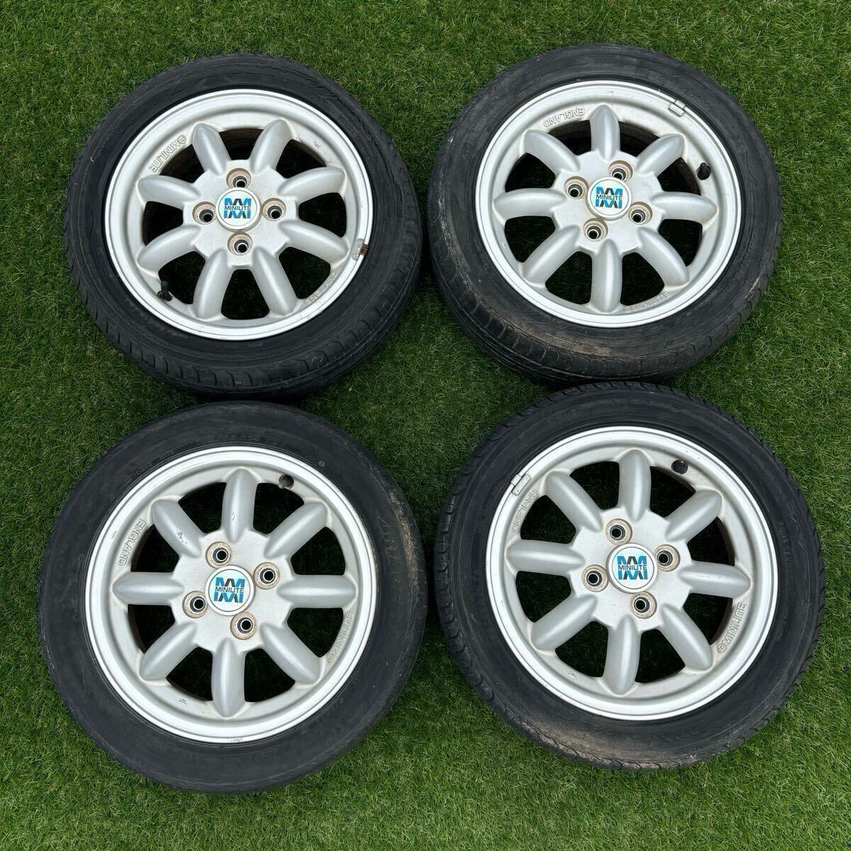 ミラジーノ ミニライト MINILITE 純正ホイール 165/55R14 格安 売切】MINILITE ミニライト ダイハツ ミラジーノ 純正