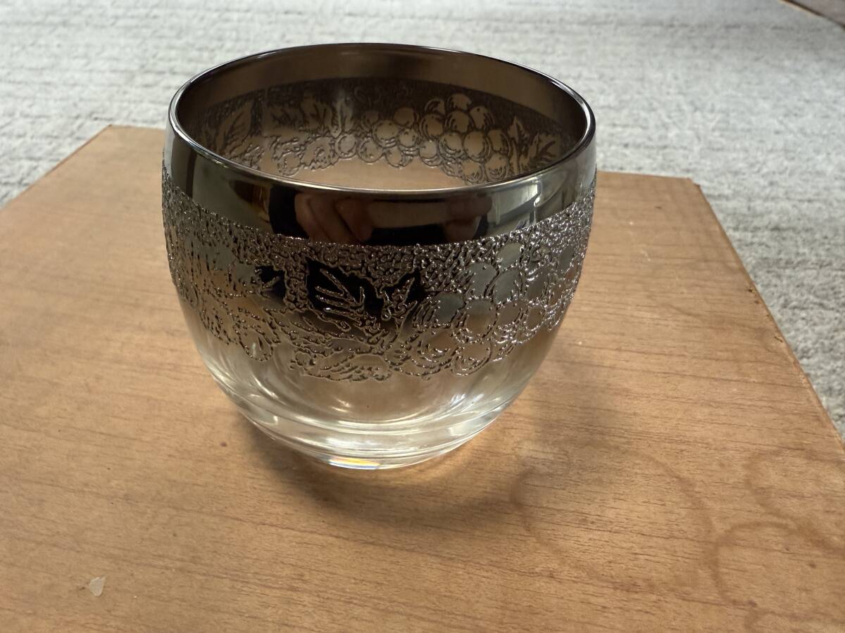 模様入りグラスコップ5点 + グラス置き用お盆_画像2