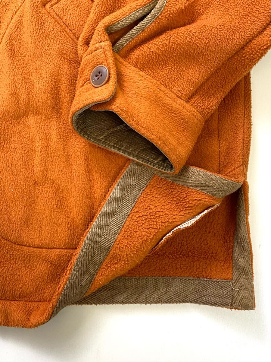 ★ レトロ DOLCE フリース ハーフコート Dオレンジ サイズ50 ◆ オーバーサイズ ジャケット ブルゾン ドルチェ ◆W28 さCTI8-03_画像6