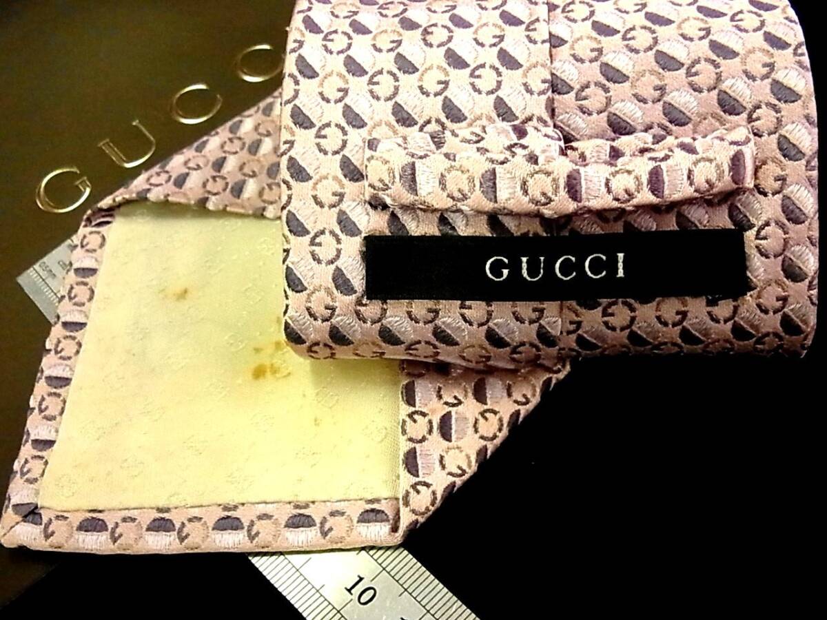5G0633【超特売】グッチ【GUCCI】 総Ｇロゴ柄 ネクタイ
