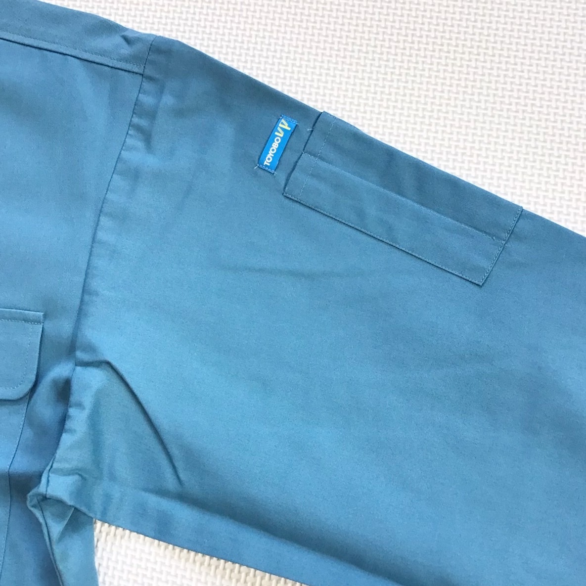 (在庫処分) 新品未使用品 旭蝶 [VP59] 長袖シャツ サイズ EL /ロイヤルブルー/通年/薄手/制電性/形態安定加工/速乾性/作業着/ワークウェア_画像5