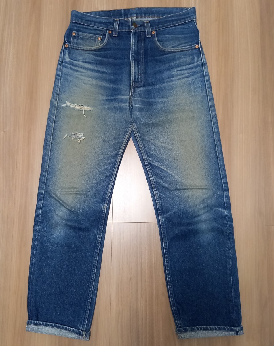 Specialリーバイス505オリジナルLevi'sビンテージUSA制 デニム ヒゲ ハチノス(検501革ww2片面XX大戦66Lee前期 后期 赤耳 ビッグE 506 507