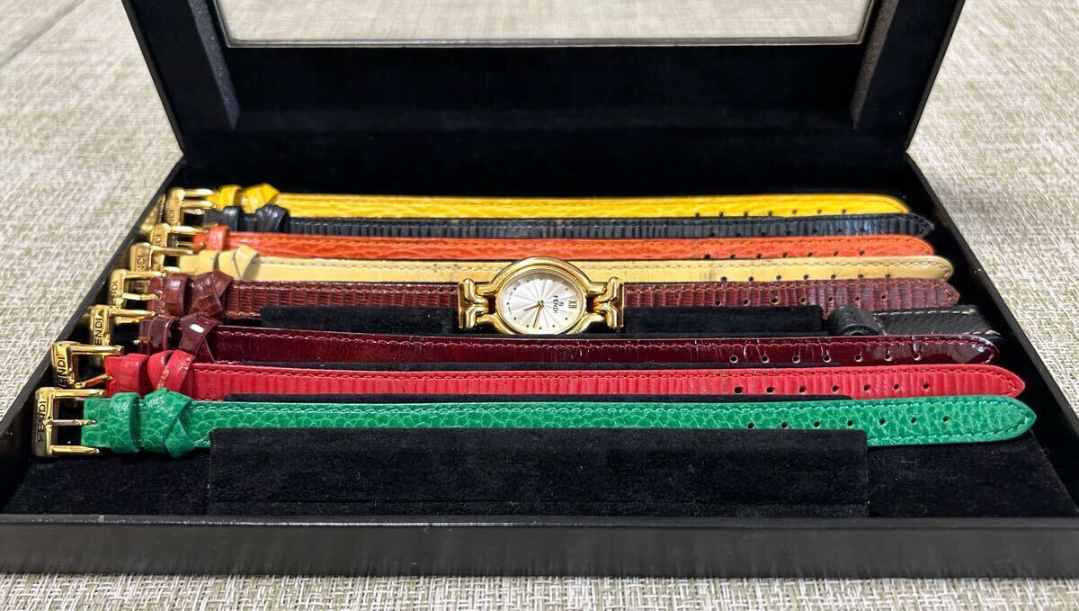 FENDI カメレオン　ウォッチ　動作品　8色　チェンジベルト　フェンデ?！⊥髸r計　640L レディース　正規(guī)品　稼動品