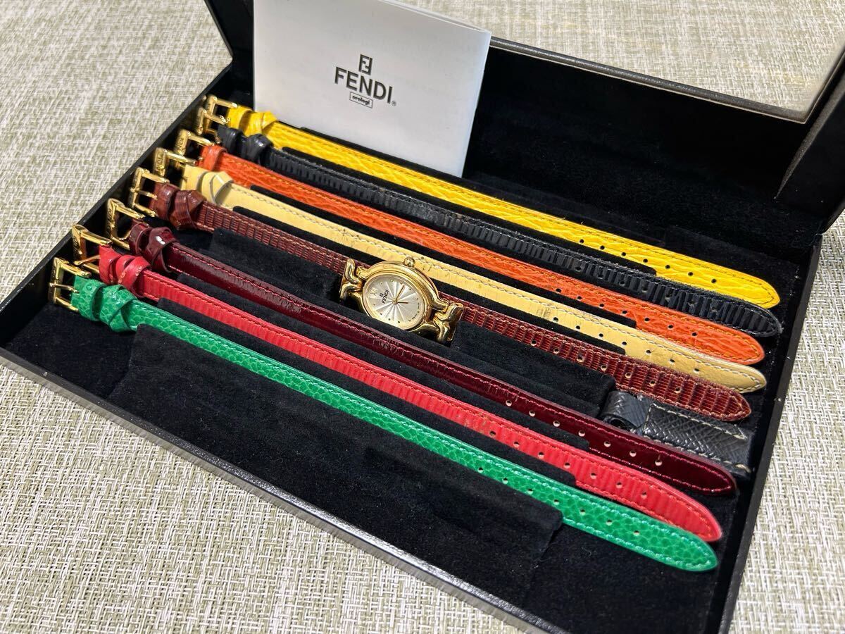 FENDI カメレオン　ウォッチ　動作品　8色　チェンジベルト　フェンデ?！⊥髸r計　640L レディース　正規(guī)品　稼動品