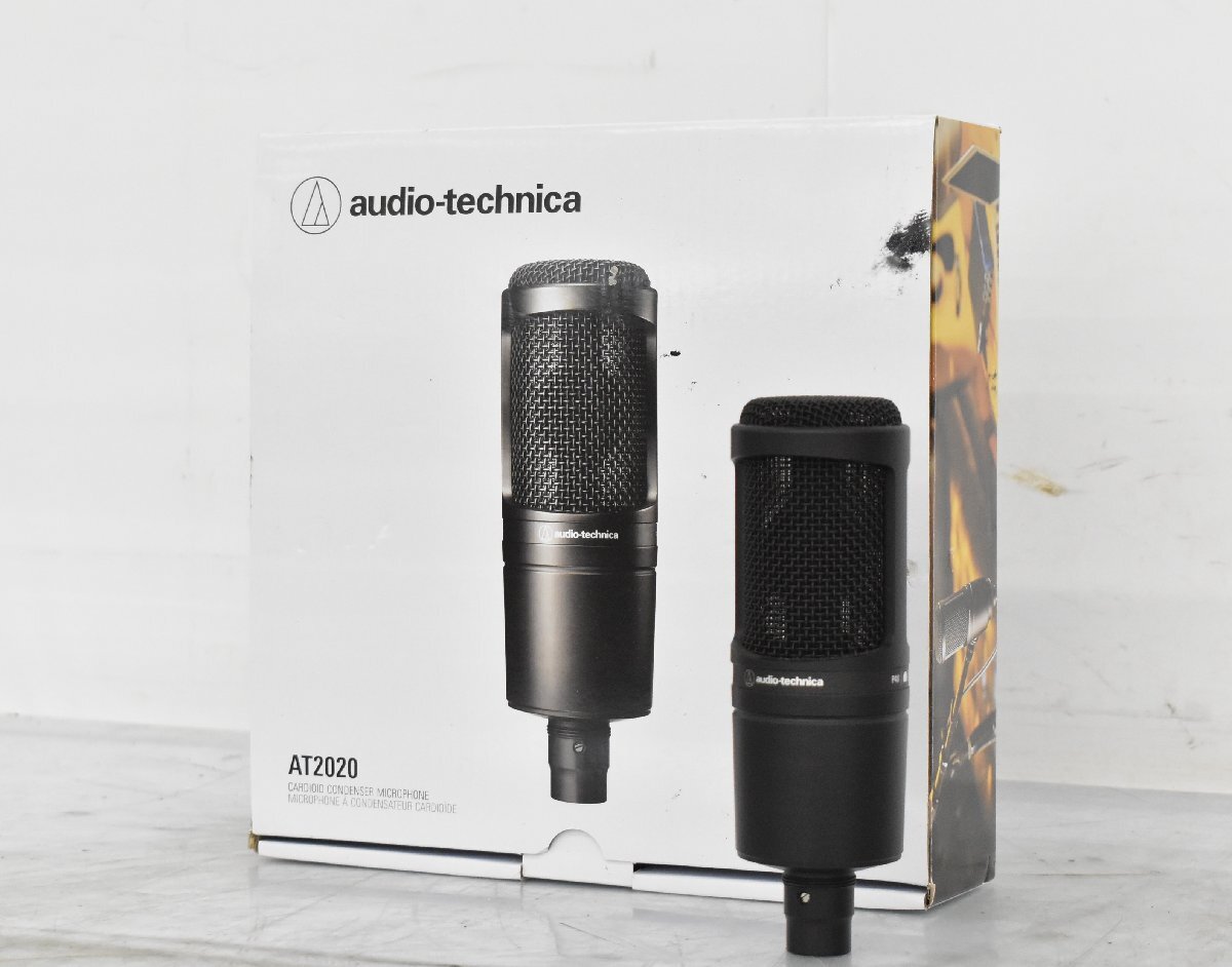 【 J 】213 audio technica AT-2020 コンデンサーマイク オーディオテクニカ 074904