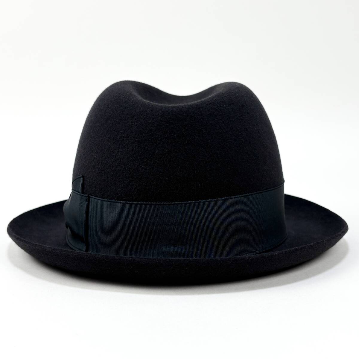 新品 定価5.9万 Borsalino ボルサリーノ ALESSANDRIA アレッサンドリア スモールブリム 390131 0461 59cm グレー ラビット ハット SSM4995_画像4