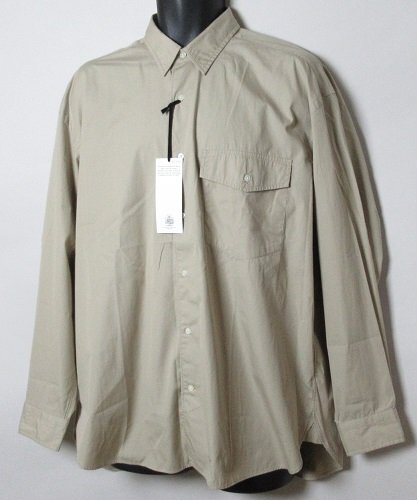 新品 ジェイ?プレス/J.PRESS　BAGGY FIT レギュラーカラー長袖シャツ/レターパック\600/定価19800円/Mサイズ/HSOANA0059/ベージュ