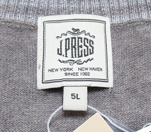  новый товар J * Press /J.PRESS Zegna клапан(лампа) . шерсть кардиган / letter pack почтовый сервис \600/ обычная цена 23100 иен /5L(122-130)/KROXBW0302/ бежевый 