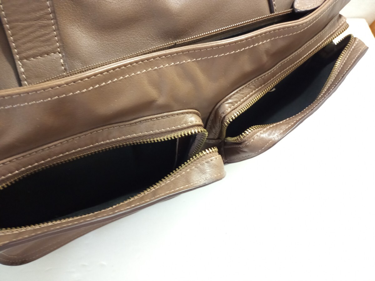 houchouzoku. шт группа натуральная кожа сумка "Boston bag" чай цвет 