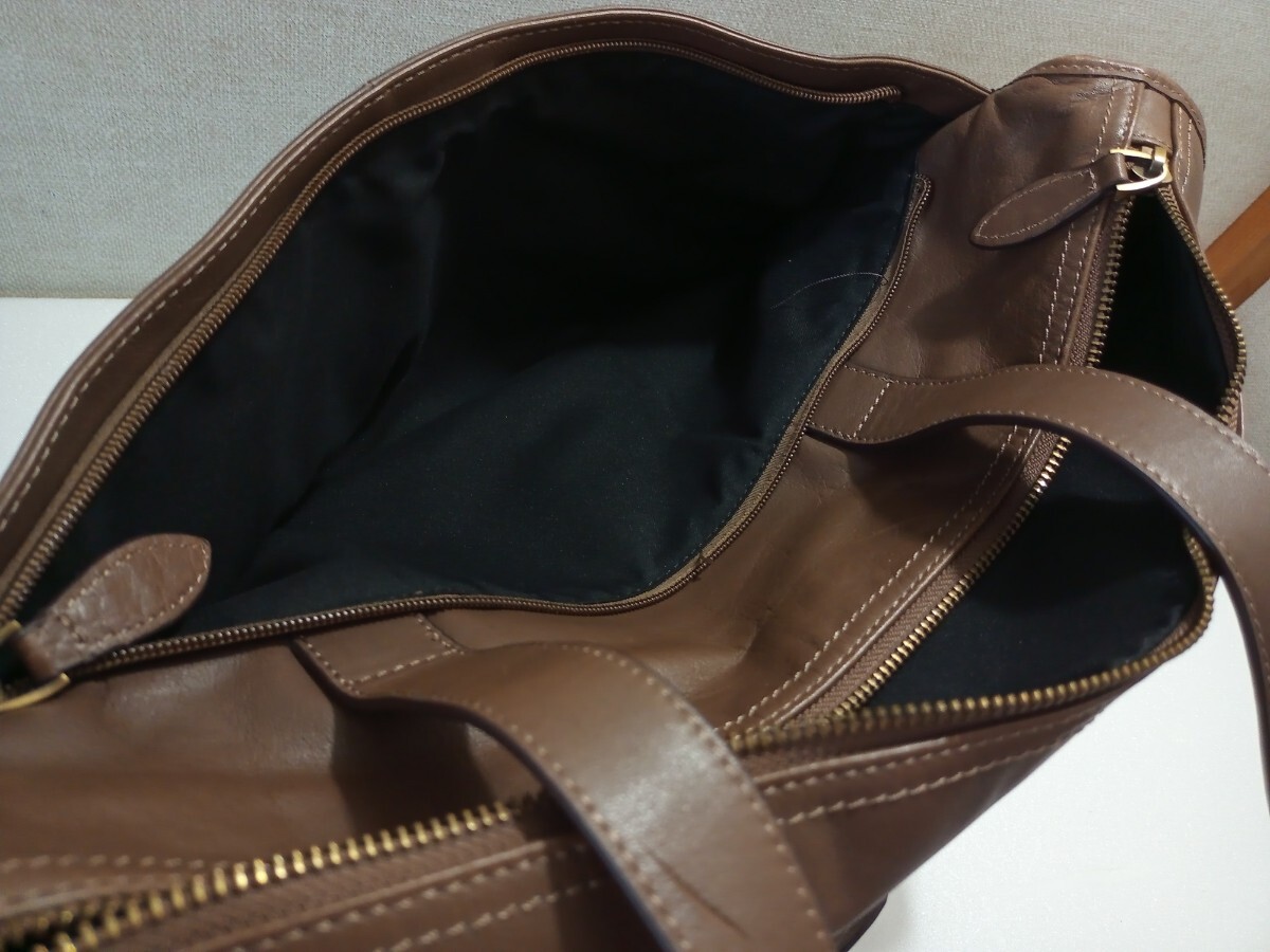 houchouzoku. шт группа натуральная кожа сумка "Boston bag" чай цвет 