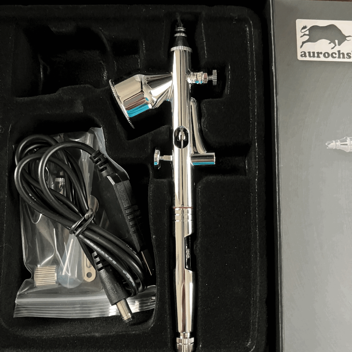 【開封のみ?送料込】aurochs エアブラシ コンプレッサー セット