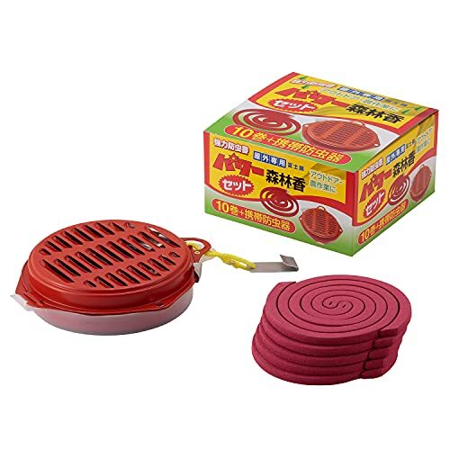 コダマ パワー森林香 10巻 攜帯防蟲器セット 屋外専用 アウトドア?農(nóng)作業(yè)