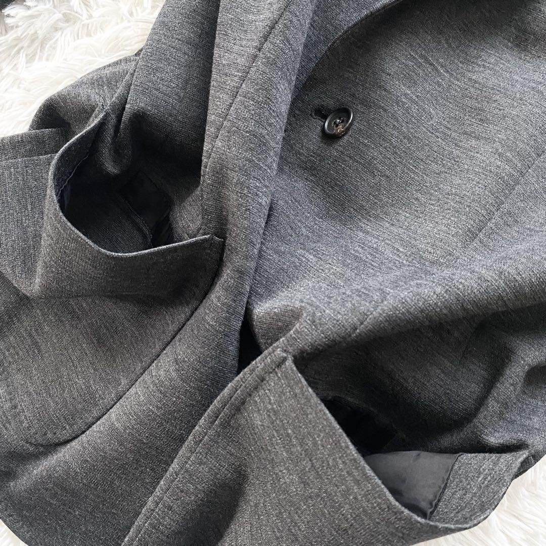 【希少XLサイズ × 極美品】PS Paul Smith ピーエス ポールスミス ジャージー風 テーラードジャケット カジュアル ビジネス グレー 柄入り