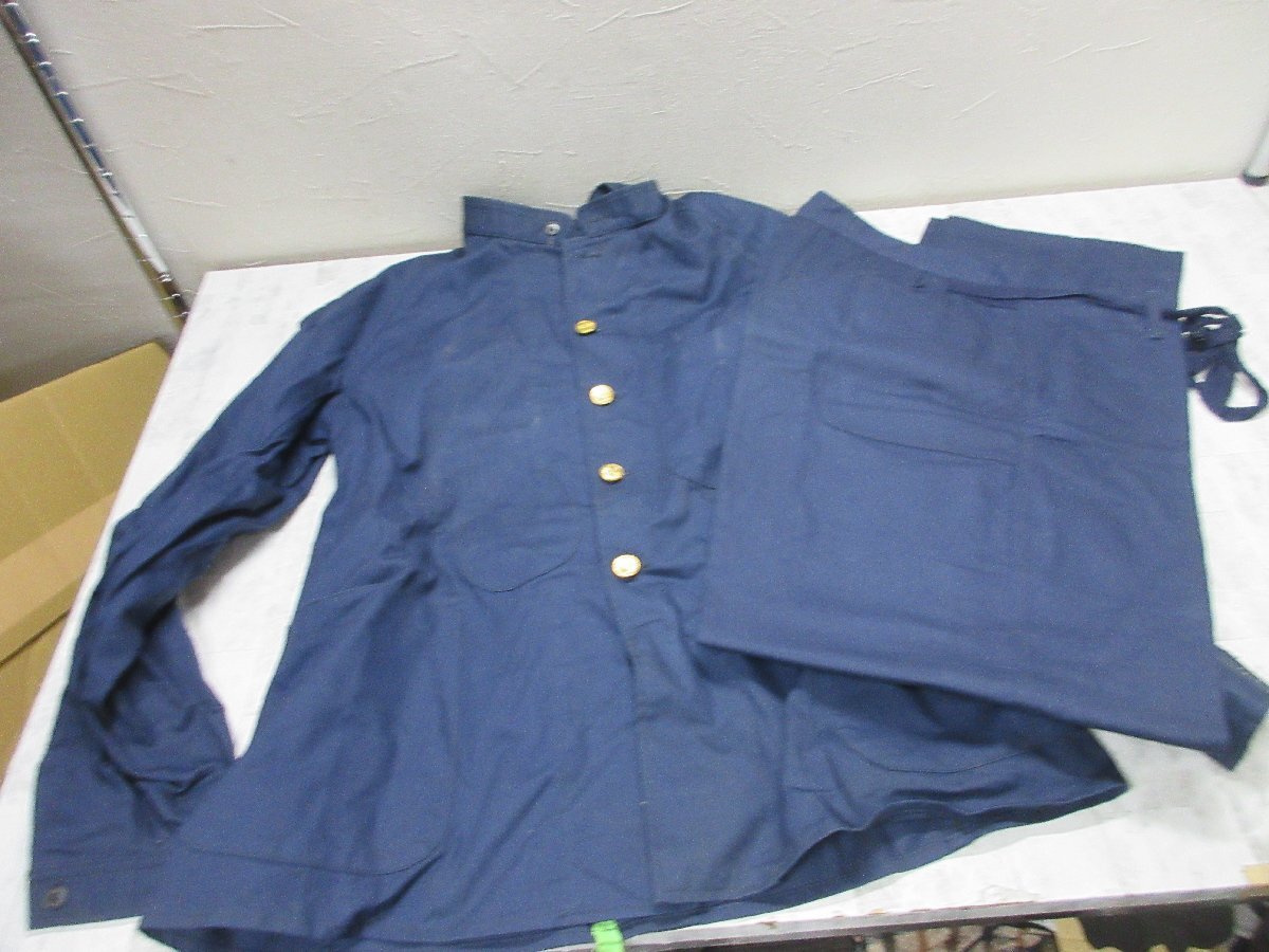 H 3. 舊國(guó)鉄 作業(yè)衣 日本國(guó)有鉄道 制服 作業(yè)著 作業(yè)服 上著 パンツ 上下 鉄道 ビンテージ レトロ 當(dāng)時(shí)物 コレクション 【星見(jiàn)】