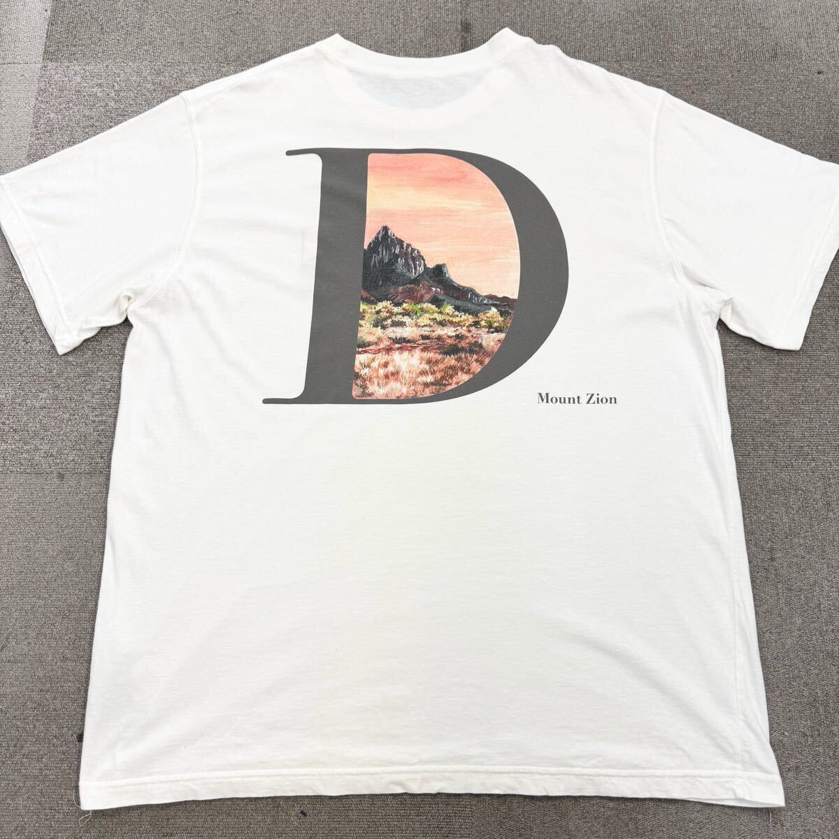 185『極美品?名作コラボ』 DIOR ディオール × ジャック?ケルアック 半袖 Tシャツ トップス ビッグロゴ 刺繍 XXXLサイズ ホワイト
