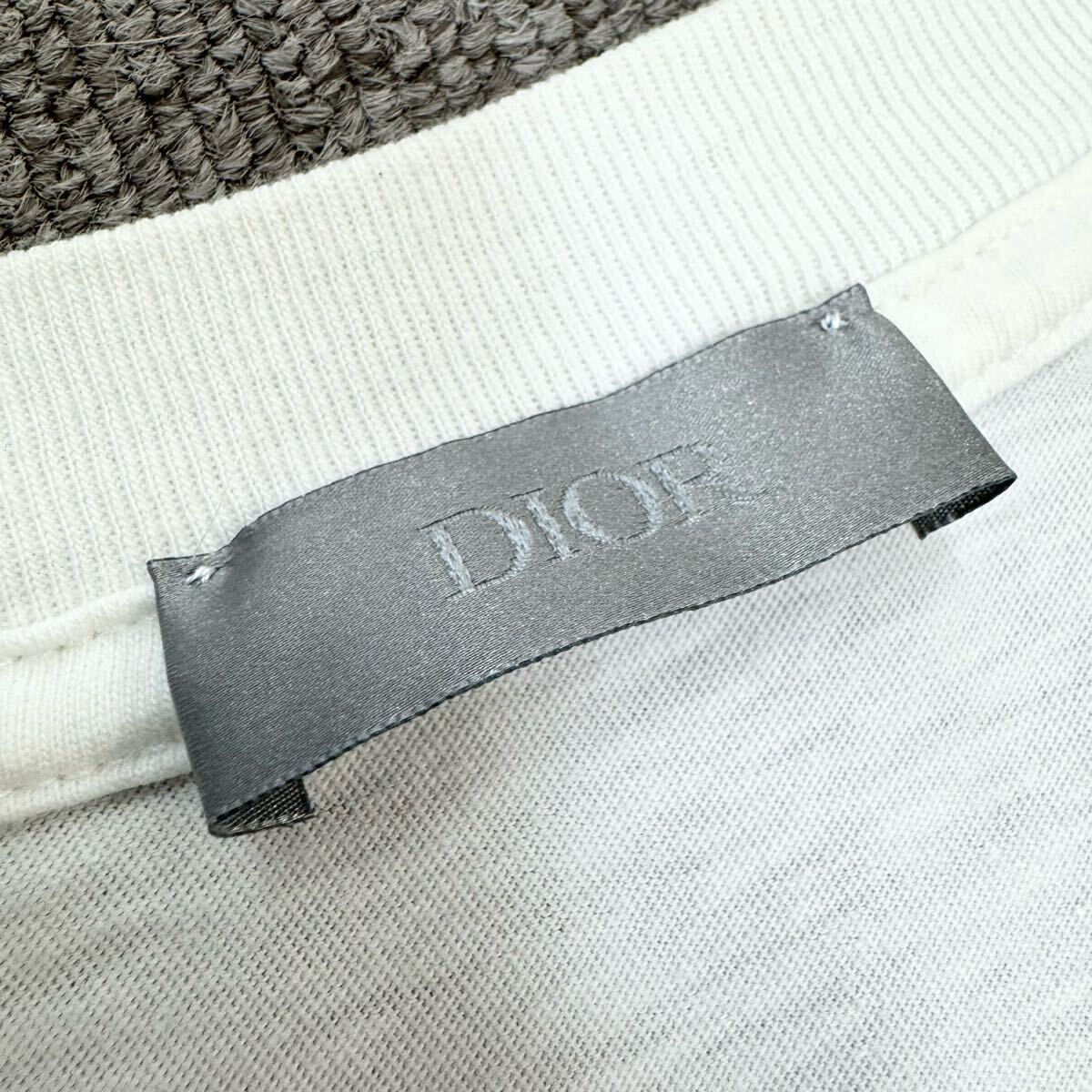 185『極美品?名作コラボ』 DIOR ディオール × ジャック?ケルアック 半袖 Tシャツ トップス ビッグロゴ 刺繍 XXXLサイズ ホワイト