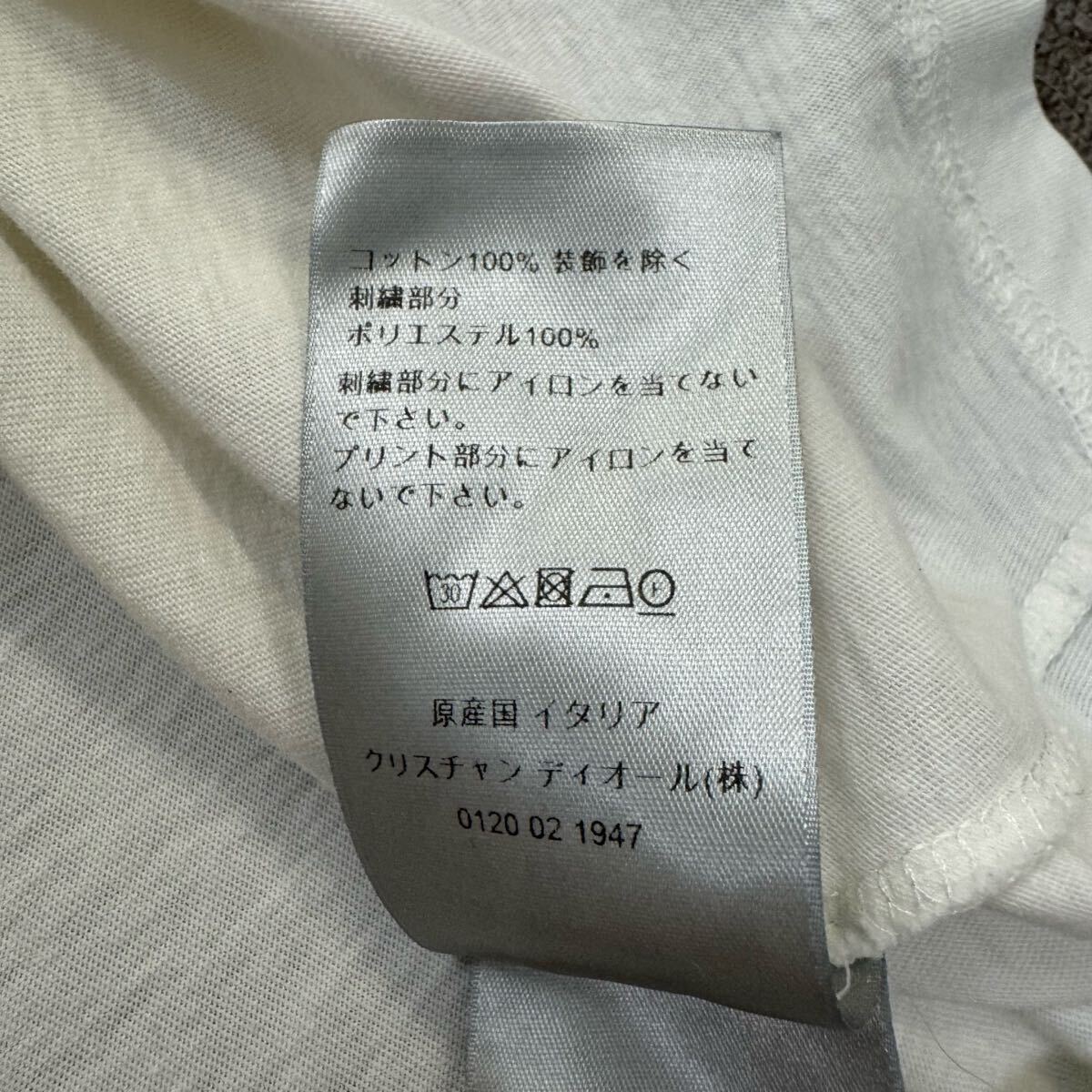 185『極美品?名作コラボ』 DIOR ディオール × ジャック?ケルアック 半袖 Tシャツ トップス ビッグロゴ 刺繍 XXXLサイズ ホワイト