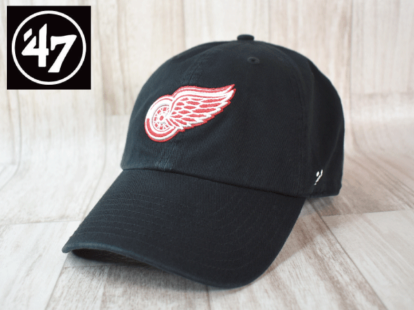 1円スタート!【未使用品】(フリーサイズ) 47 BRAND NHL DETROIT RED WINGS デトロイト レッドウィングス キャップ 帽子 USモデル J251の画像1