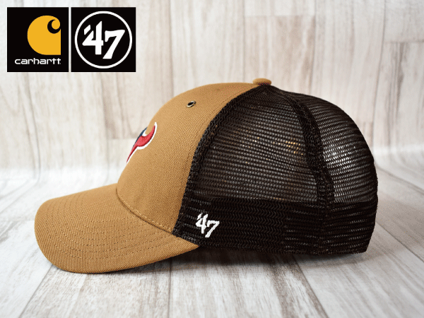1円スタート【未使用品】(フリーサイズ) 47 BRAND × Carhartt カーハート NFL HOUSTON TEXANS テキサンズ キャップ USモデル J354