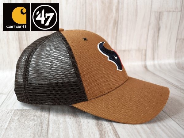 1円スタート【未使用品】(フリーサイズ) 47 BRAND × Carhartt カーハート NFL HOUSTON TEXANS テキサンズ キャップ USモデル J354