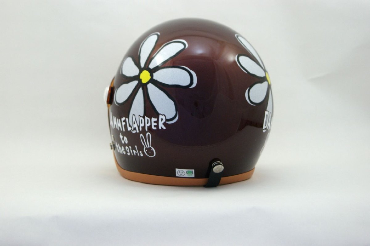 SUNUP(サンアップ) バイク用 ヘルメット ジェットヘルメット FLOWER(フラワー) マルーン SM-002
