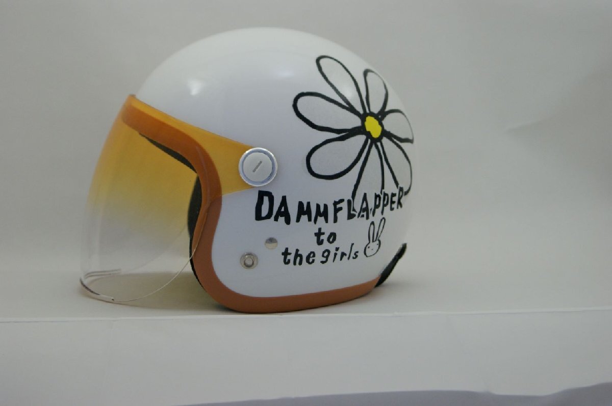 SUNUP(サンアップ) バイク用 ヘルメット ジェットヘルメット FLOWER(フラワー) パールホワイト SM-002
