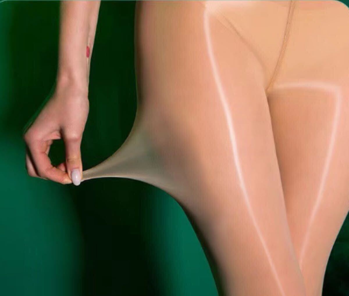 「黒」オイルストッキング　艶　セクシー　光沢　タイツ　濡れ感　パンスト　匿名配送 
