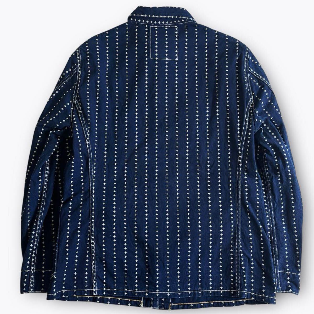 SAMURAI JEANS 手裏剣ウォバッシュ カバーオール インディゴ 36 SAMURAI JEANS 手裏剣ウォバッシュ カバーオール インディゴ 36