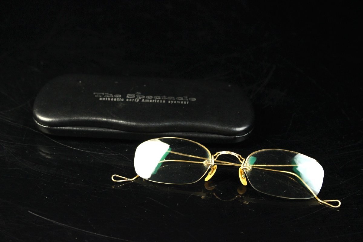 【董蕓】ヴィンテージ USA制 アメリカンオプティカル American Optical 12KFG 金張り メガネ 眼鏡 [045294]