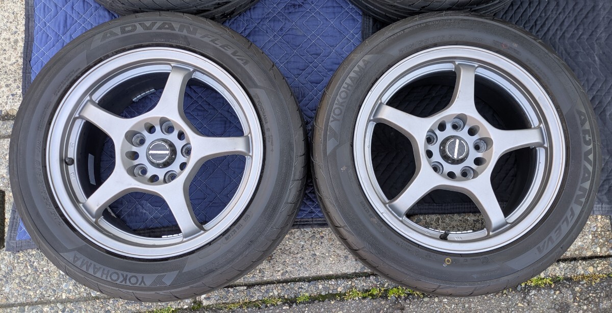 ADVAN FLEVA новый товар с шинами li краска A-tech Schneider MONOBLOCK 16 дюймовый 7J Yokohama 5H 114.3 Yokohama Advan f leve 