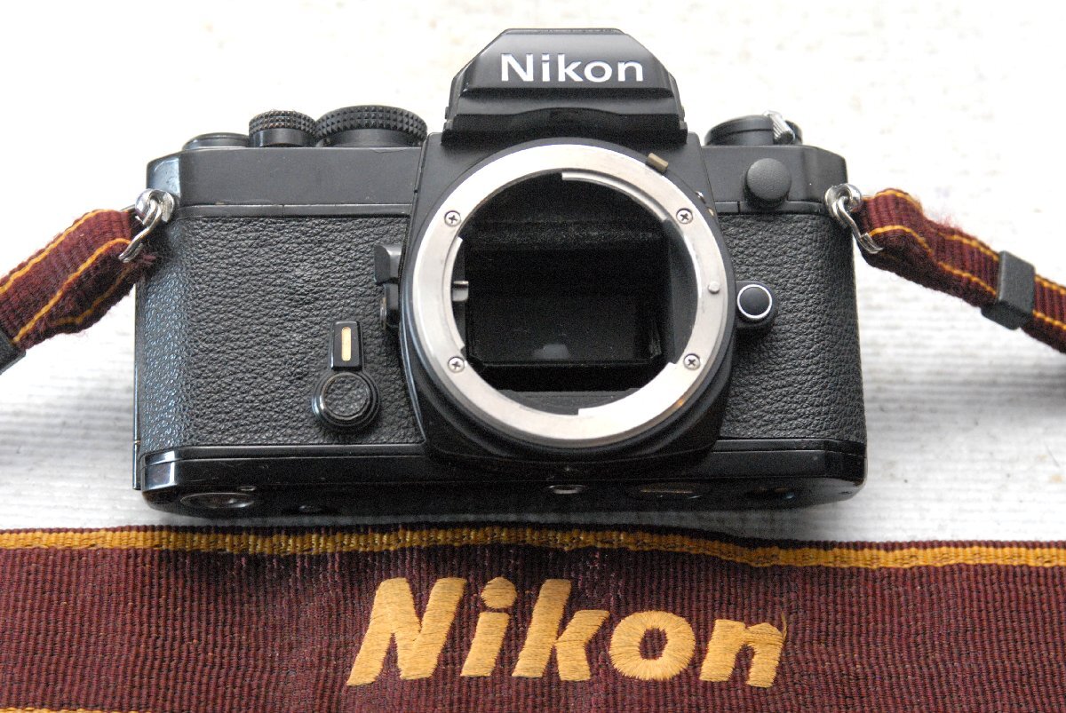 Nikon Nikon популярный высококлассный однообъективный зеркальный камера FM( чёрный ) корпус редкий работа товар ( коррозия нет )