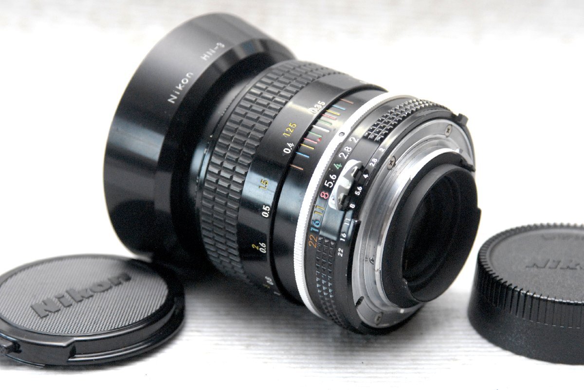 Nikon Nikon оригинальный NIKKOR 35mm одиночный подпалина пункт высококлассный широкий линзы 1:2 редкий работа товар (Ai)