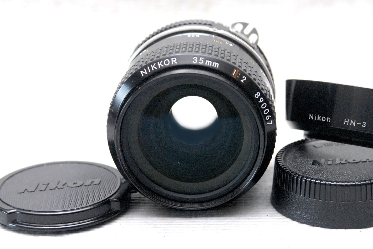 Nikon Nikon оригинальный NIKKOR 35mm одиночный подпалина пункт высококлассный широкий линзы 1:2 редкий работа товар (Ai)