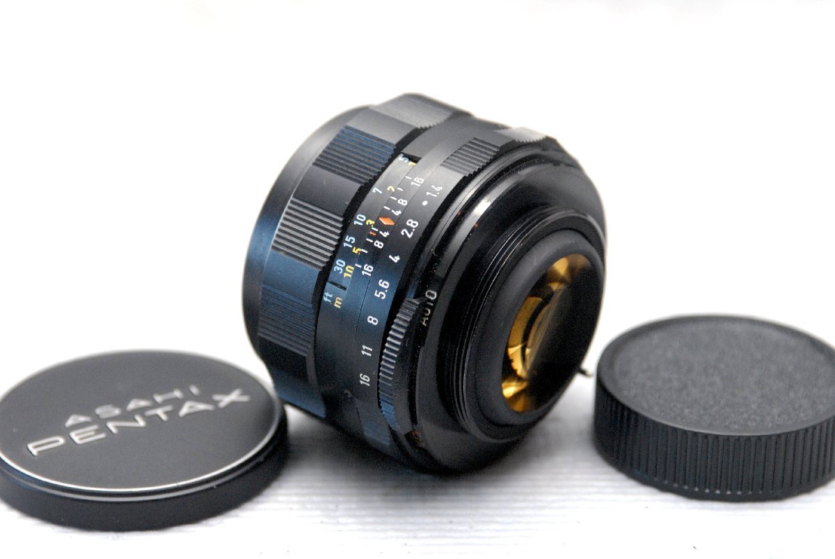 ( красивый )PENTAX Pentax оригинальный M42 крепление специальный 50mm высококлассный одиночный подпалина пункт линзы 1:1.4 редкий работа товар 