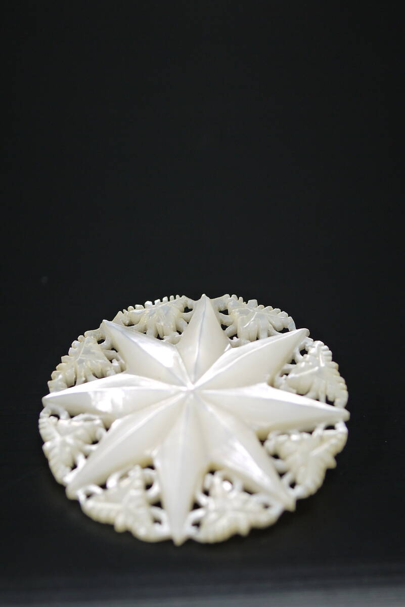 ヴィンテージベツレヘムパール　八亡星ブローチ ヴィンテージベツレヘムパール 大きめ八芒星ブローチ せかほし