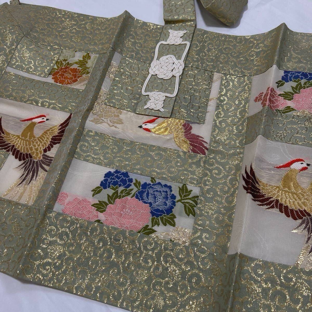 美品 真言宗【金襕五條袈裟】夏用 正絹 法要 葬儀 仏具 僧侶 裝束 五條 袈裟 法衣 仏教 法衣 きんらんや小野內(nèi)