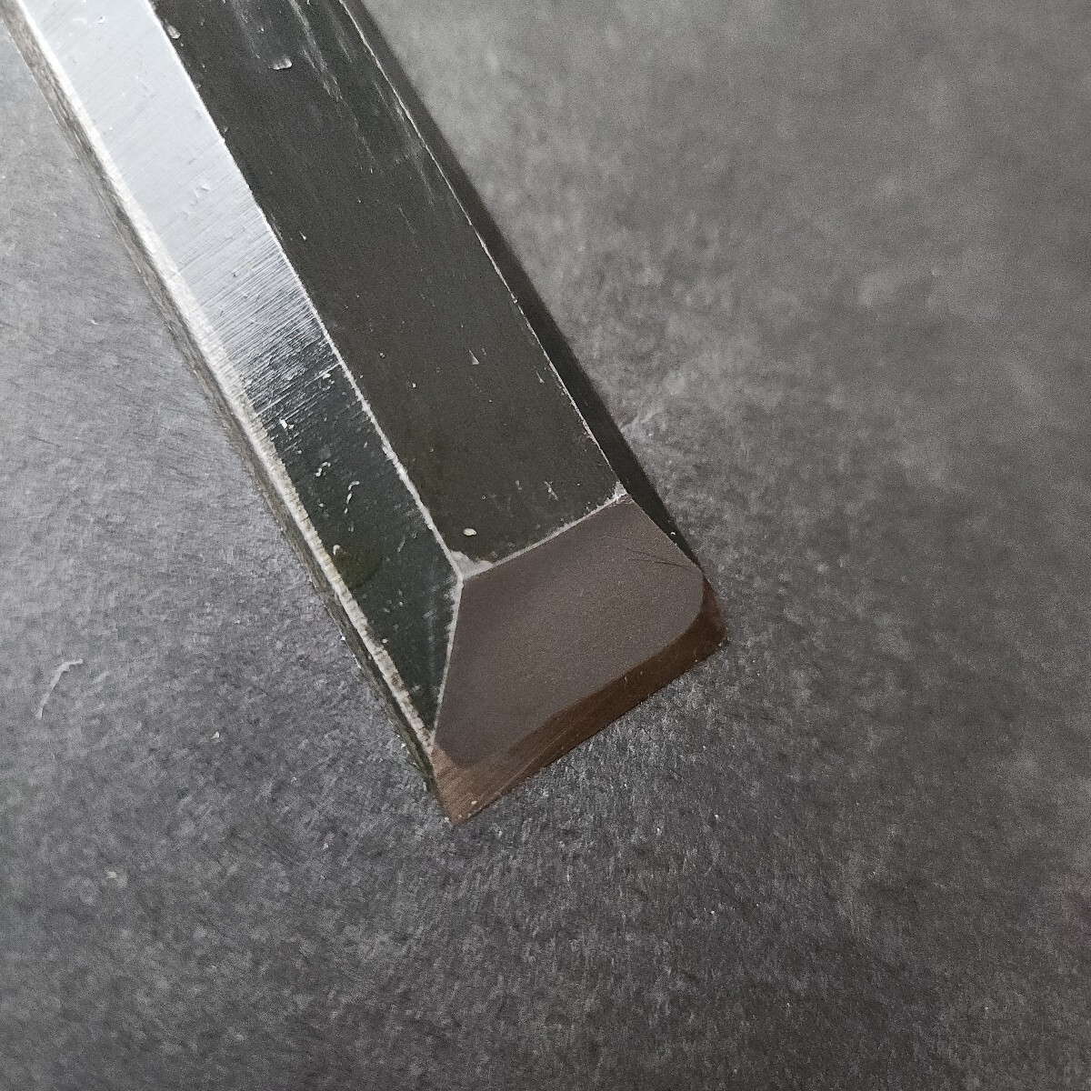 新品未使用　長期保管品　登録　舟弘　叩き鑿　八分　面取り【検清久清忠長弘東一正芳左市弘廣近目次のら孝弘舟弘鑿鉋鋸天然砥石大工道具】_画像6