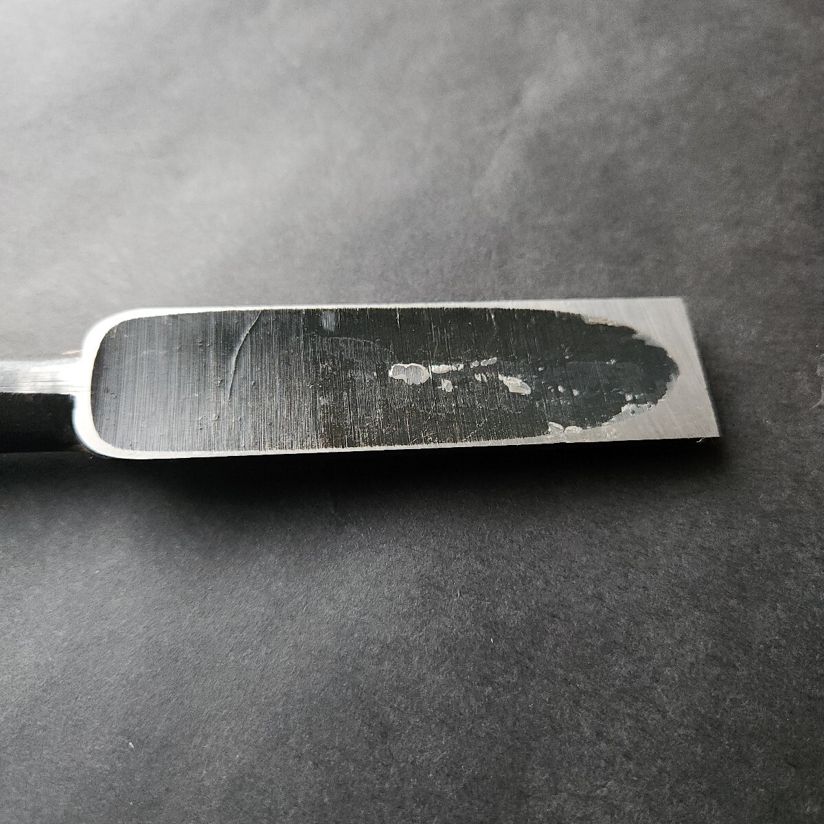 新品未使用　長期保管品　登録　舟弘　叩き鑿　八分　面取り【検清久清忠長弘東一正芳左市弘廣近目次のら孝弘舟弘鑿鉋鋸天然砥石大工道具】_画像7