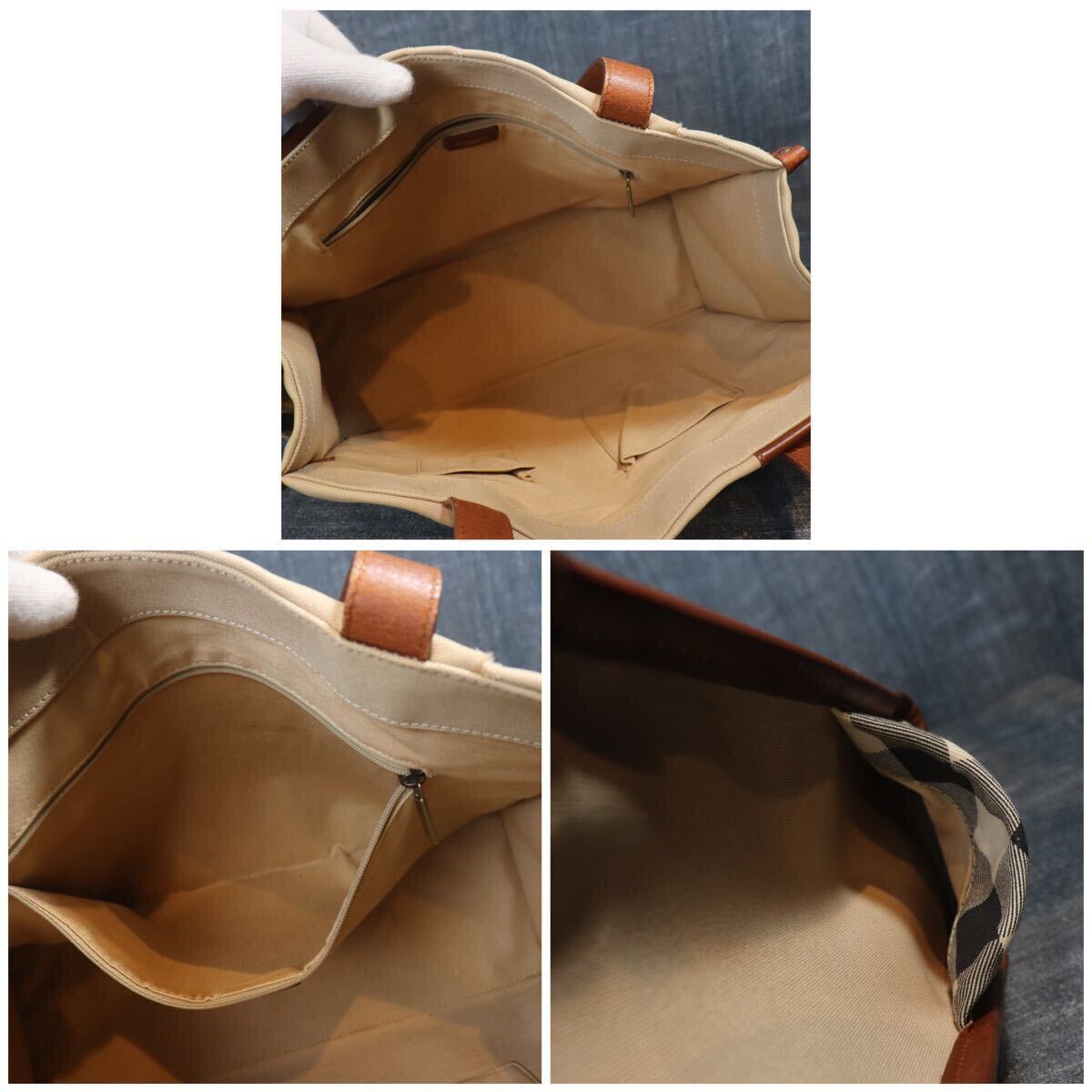 1 иен старт Burberry London A4 возможно большая сумка noba проверка PVC Burberry London 1 старт 