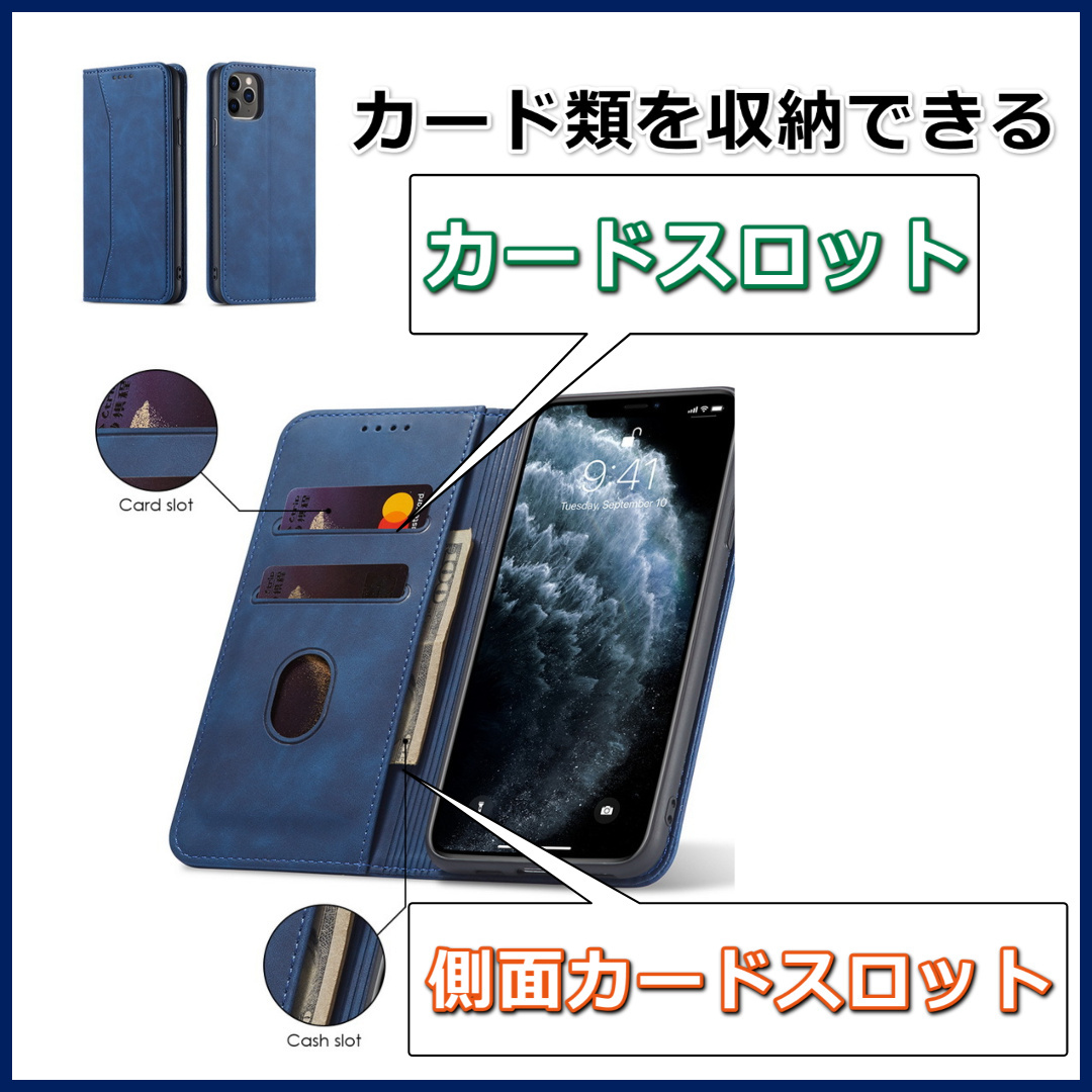 iPhone15 iPhone блокнот type смартфон кейс кожа способ карман голубой 