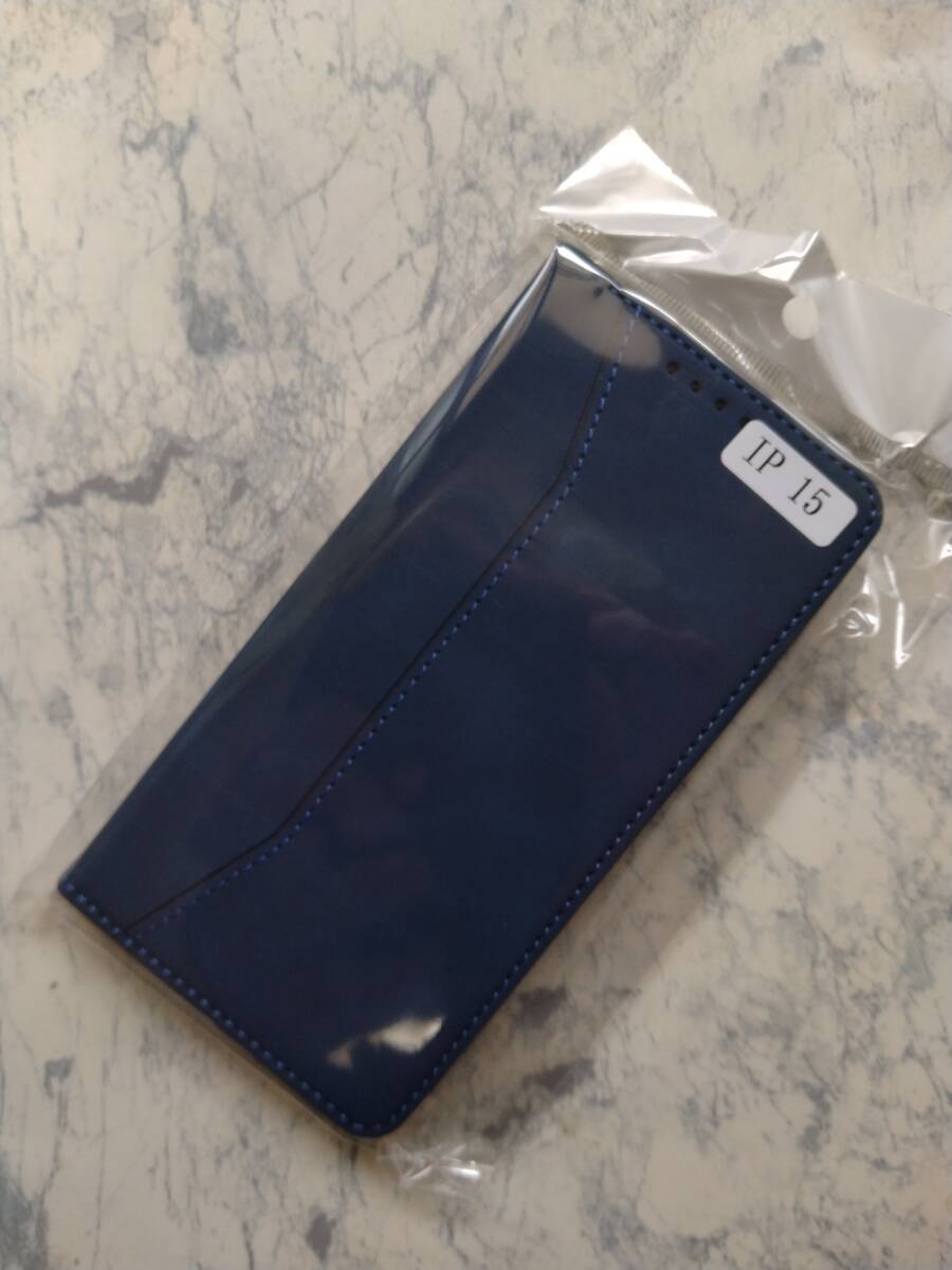 iPhone15 iPhone блокнот type смартфон кейс кожа способ карман голубой 