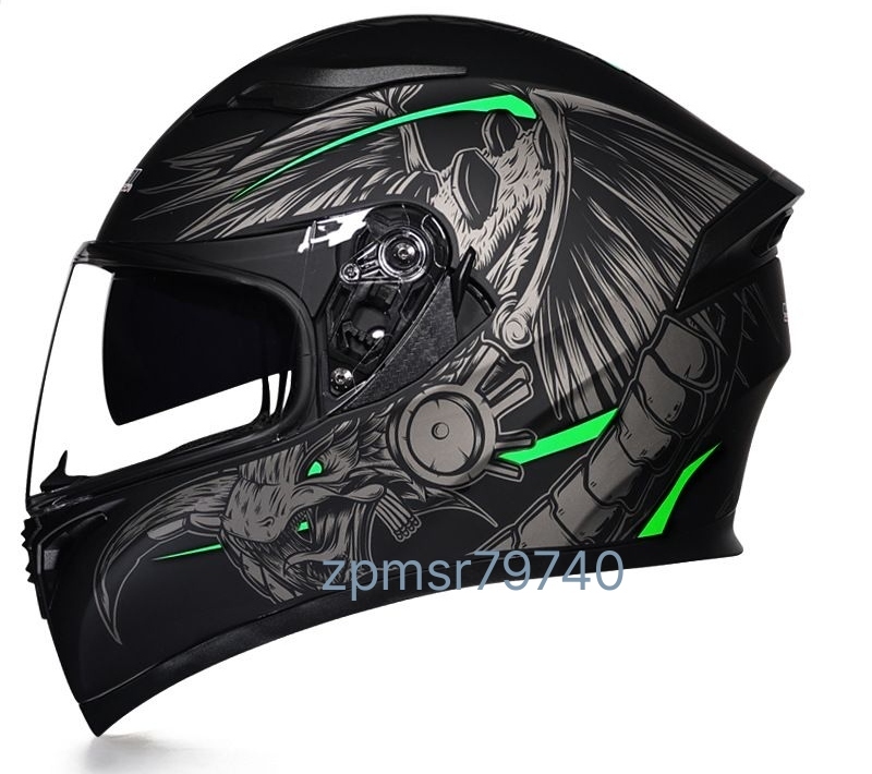 新品　バイク　フリップアップヘルメット　ダブルレンズ　オンロード　フルフェイスヘルメット　M～XXL サイズ選択可能　?。瞂Lサイズ