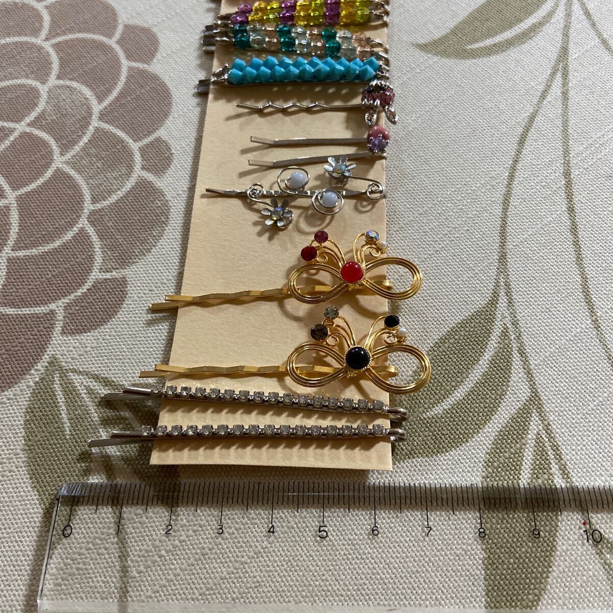 ヘアピン　　16 ビーズ　うさぎ　花　リボン　ラインストーン ヘアピン ヘアアクセサリー_画像4