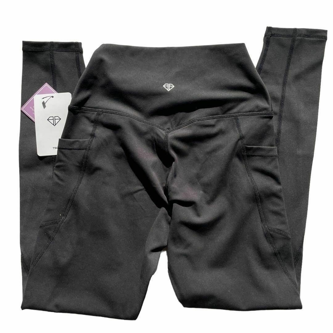 テスラ ヨガパンツ　レディース M 黒 ヨガウェア スパッツ　トレーニング ジム